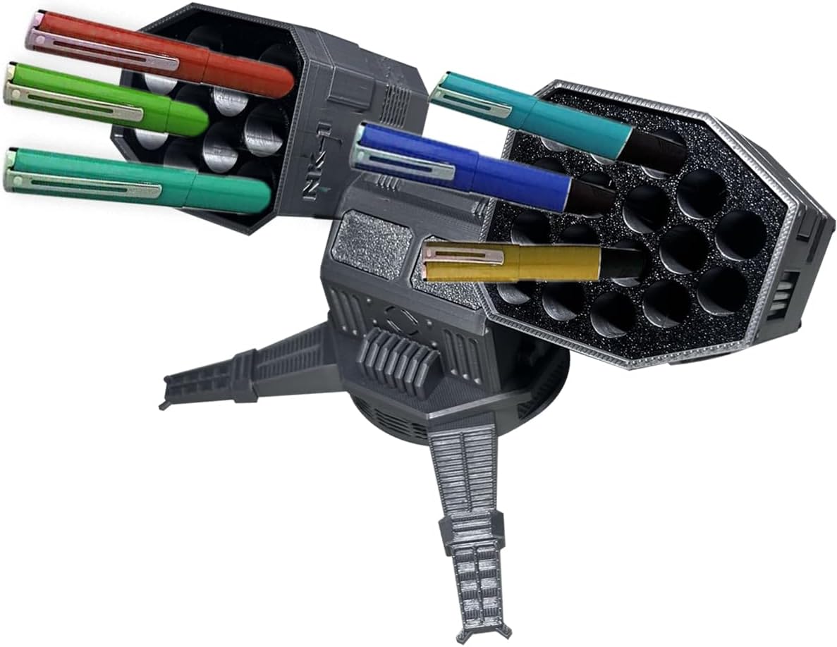 Pen Holder Desktop Organizer Battlefield Mech Model