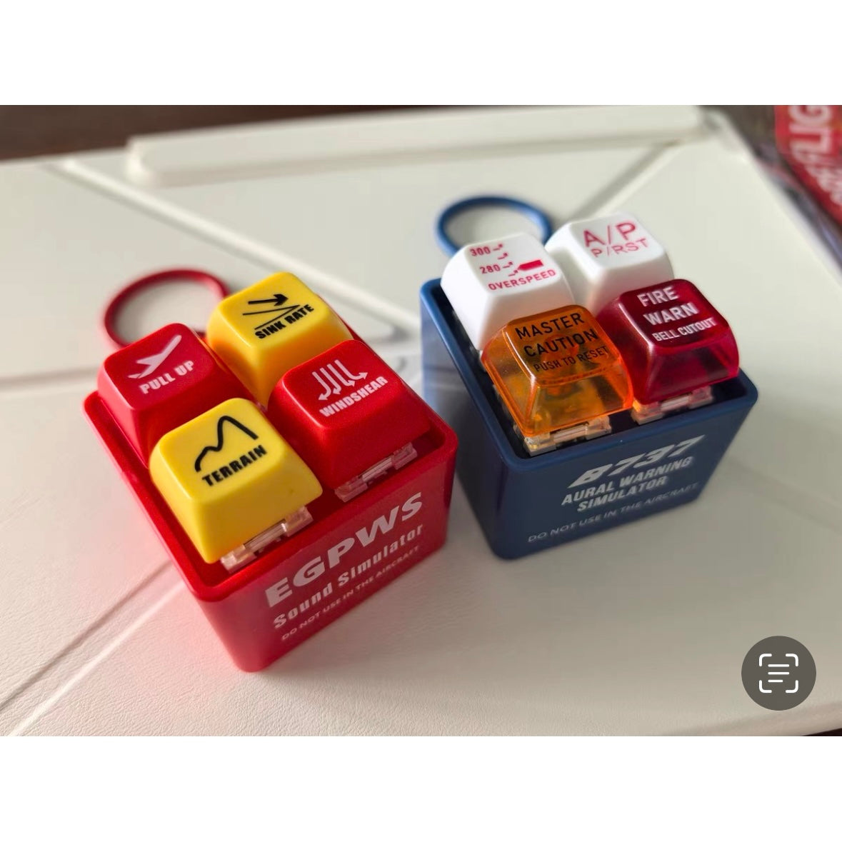 EGPWS Warning Sound Simulator Keychain - Realistic Cockpit Terrain Alert System | Battery-Operated Pilot Gift for Aviation Enthusiasts