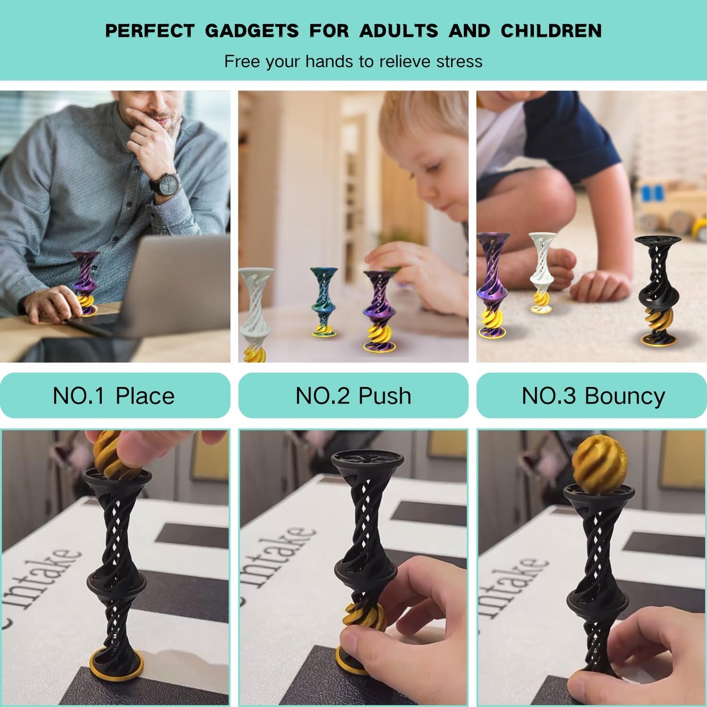 Spiral Cone Fidget Toys,3D Printed Toys
