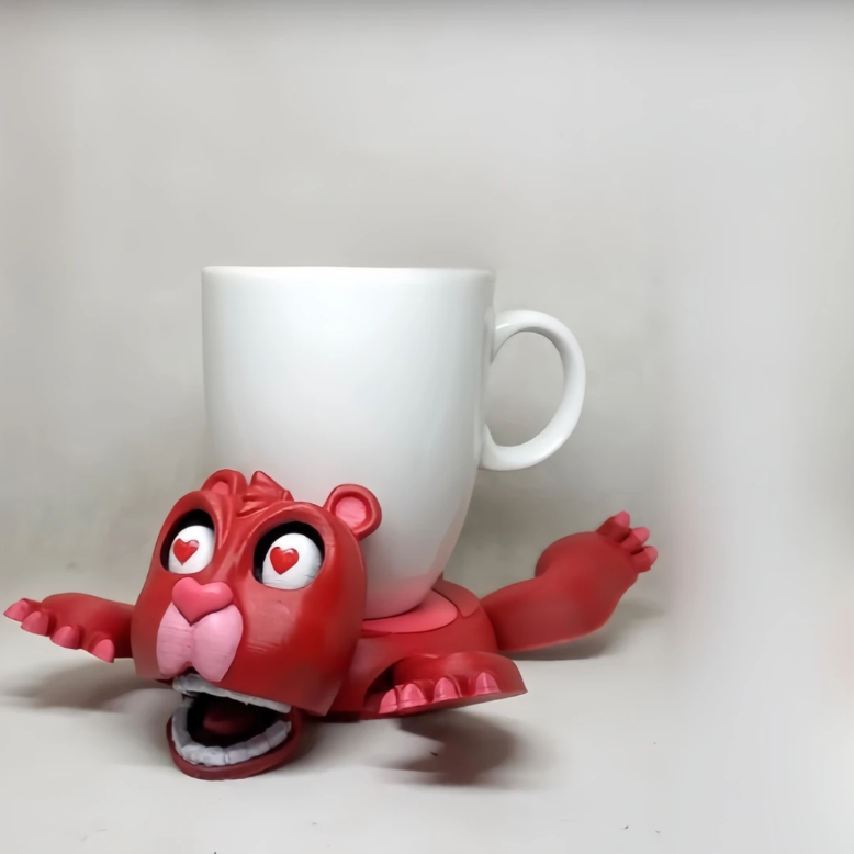 Turtle Coaster with Funny Expression when you put a Glass on His Back