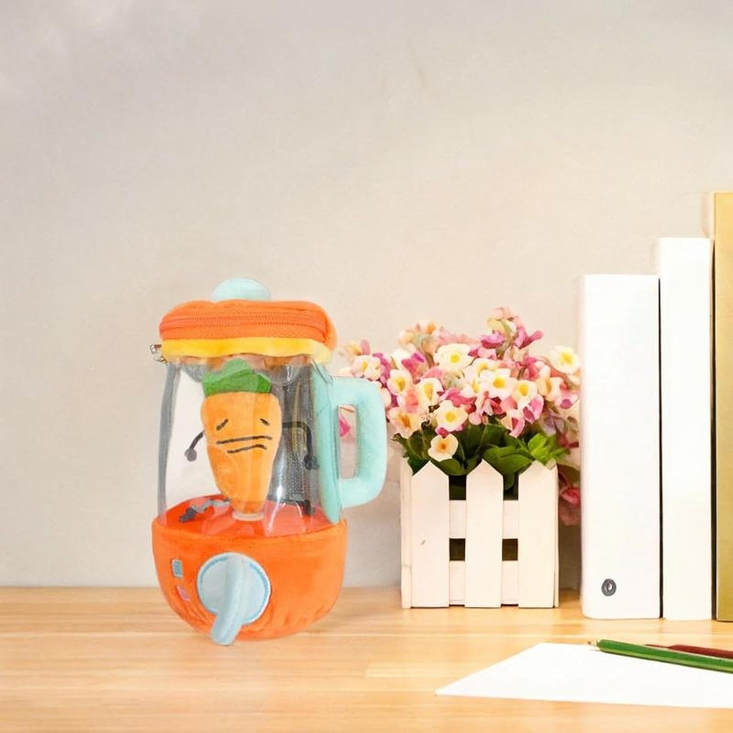 Plush Carrot Juicer Toy,Cute,Creative,Novelty,Portable,Carrot Doll