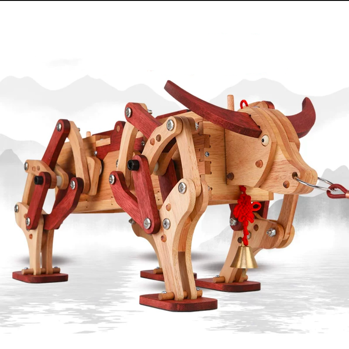DIY Movable 3D Wooden Cow Puzzle, Suitable for Adults and Children, Wooden Crafts