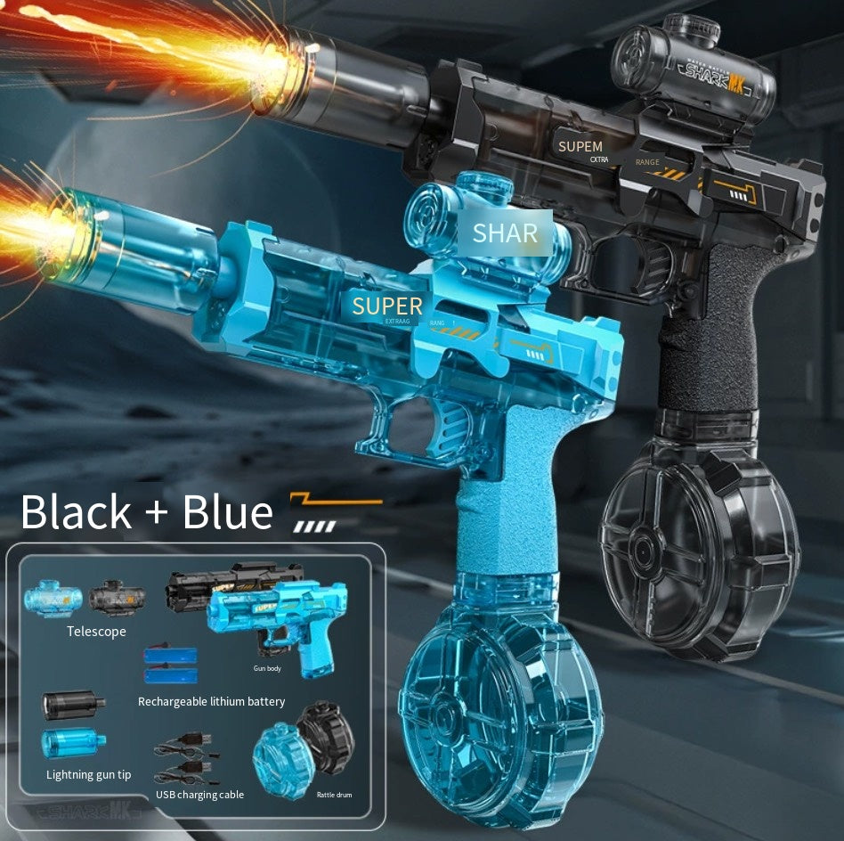 Electric Water Gun - Rechargeable High-Power Water Blaster with LED Lights | 50ft Range for Pool Parties & Backyard Battles
