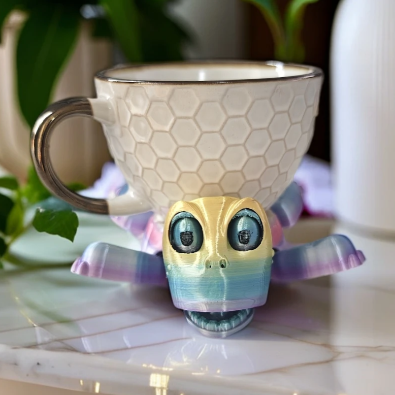 Turtle Coaster with Funny Expression when you put a Glass on His Back