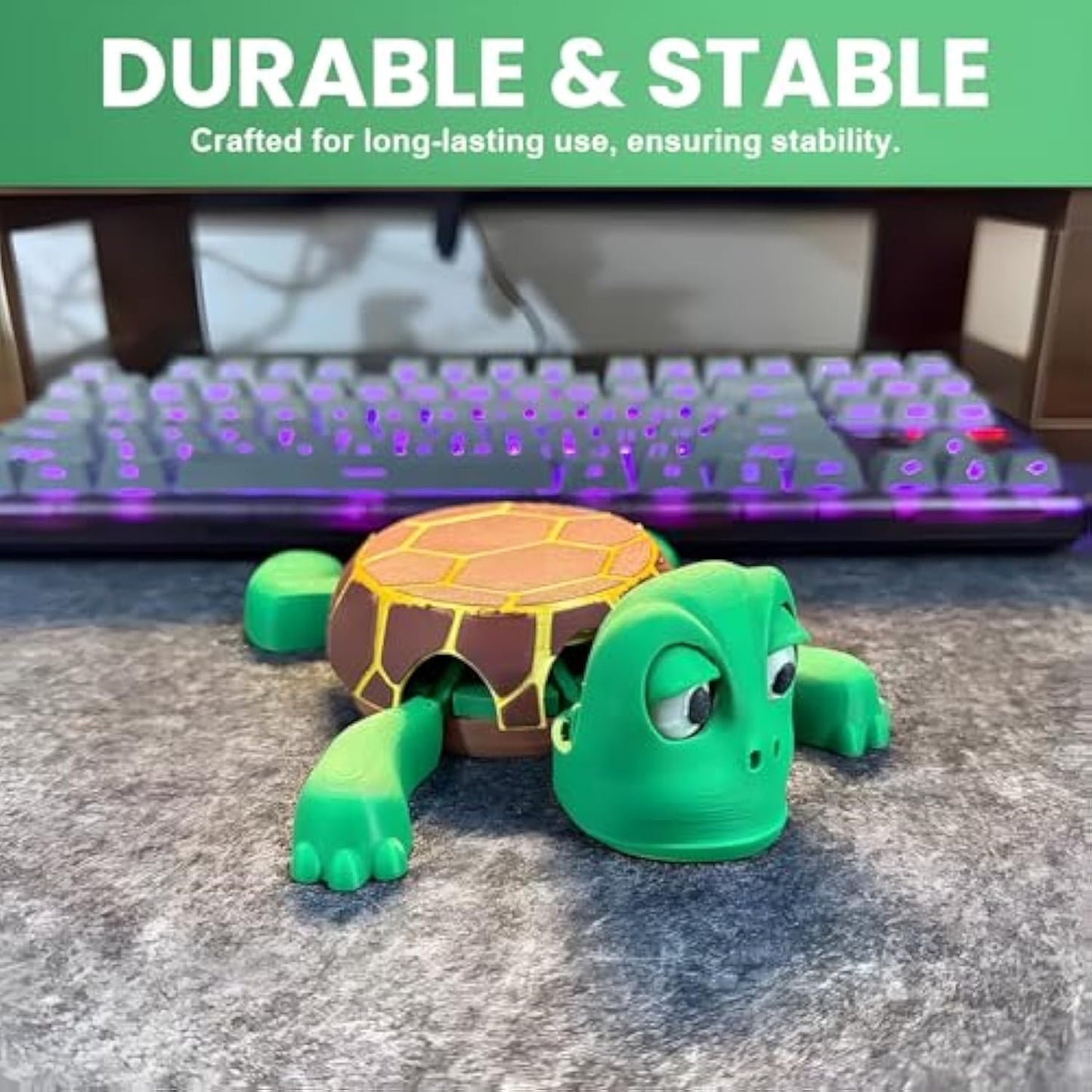 Turtle Coaster with Funny Expression when you put a Glass on His Back