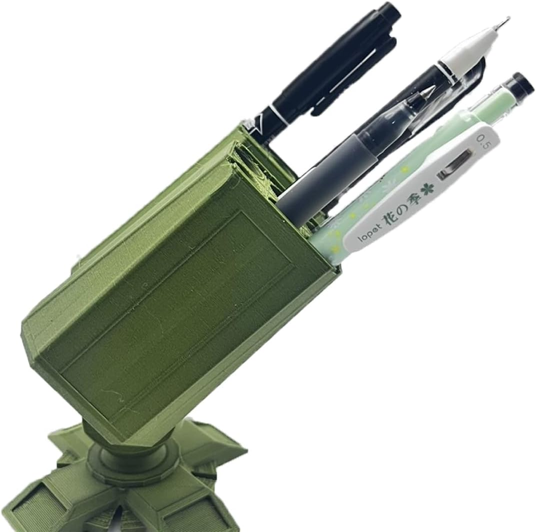 Pen Holder Desktop Organizer Battlefield Mech Model