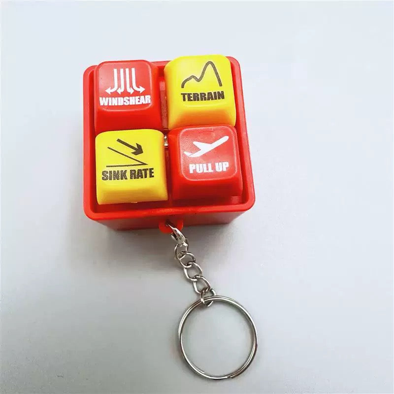 EGPWS Warning Sound Simulator Keychain - Realistic Cockpit Terrain Alert System | Battery-Operated Pilot Gift for Aviation Enthusiasts