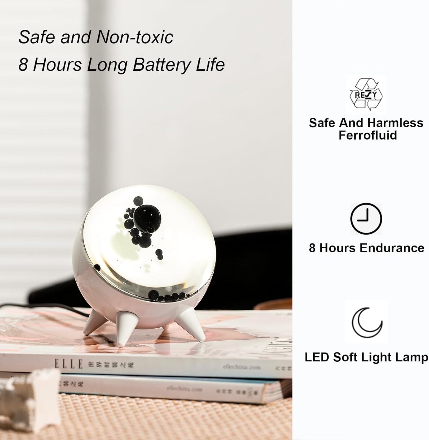 Dancing Ferrofluid, Ferrofluid Sound Visualizer Lamp