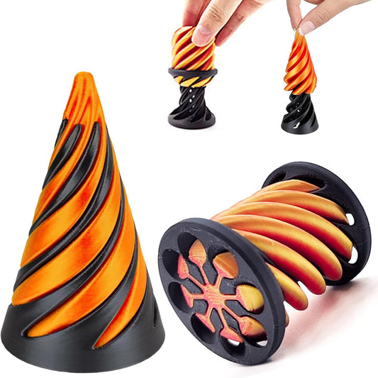 Impossible Cone, Spiral Cone Fidget Toy 3D Printed Spiral Fidget Toys