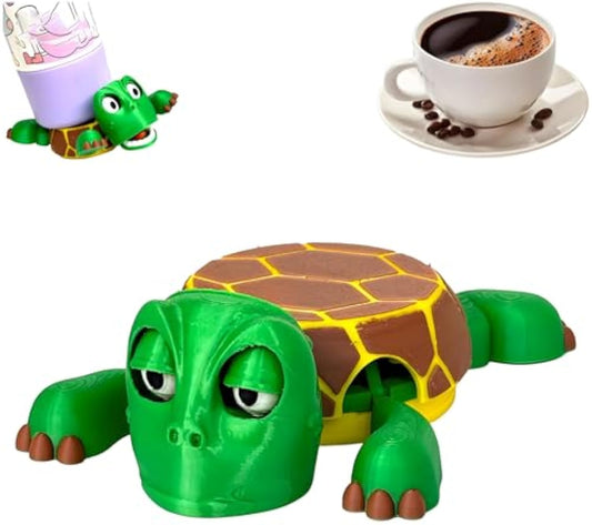 Turtle Coaster with Funny Expression when you put a Glass on His Back