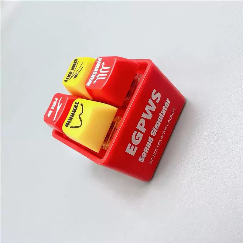 EGPWS Warning Sound Simulator Keychain - Realistic Cockpit Terrain Alert System | Battery-Operated Pilot Gift for Aviation Enthusiasts