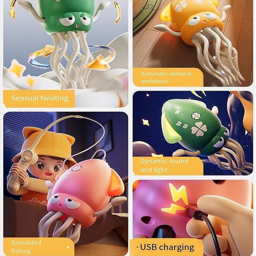 Dancing octopus toy fun electric automatic obstacle avoidance sensor toy