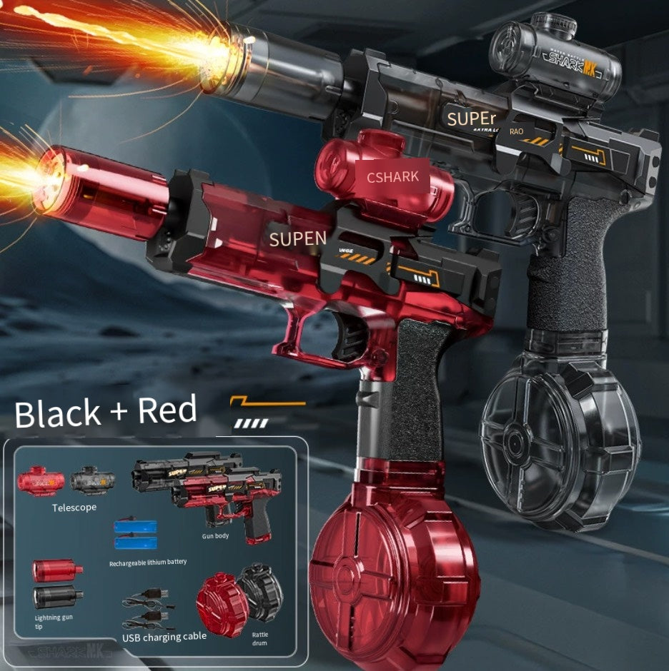 Electric Water Gun - Rechargeable High-Power Water Blaster with LED Lights | 50ft Range for Pool Parties & Backyard Battles