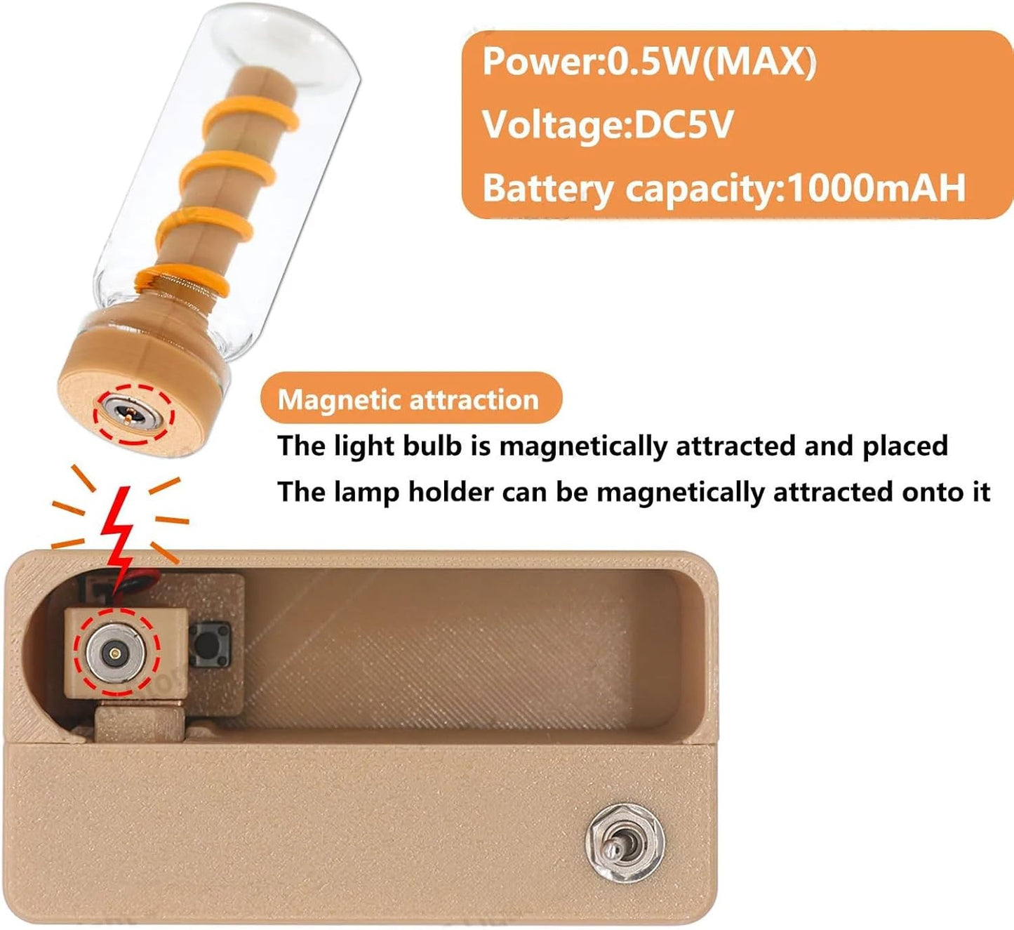 Mini Lamp Mechanical Night Light, Creative Magnetic Flippable Table Lamp