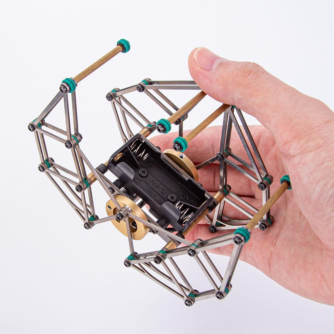 Mini Strandbeest Model That Run, Gear-Driven Walking Model with Base