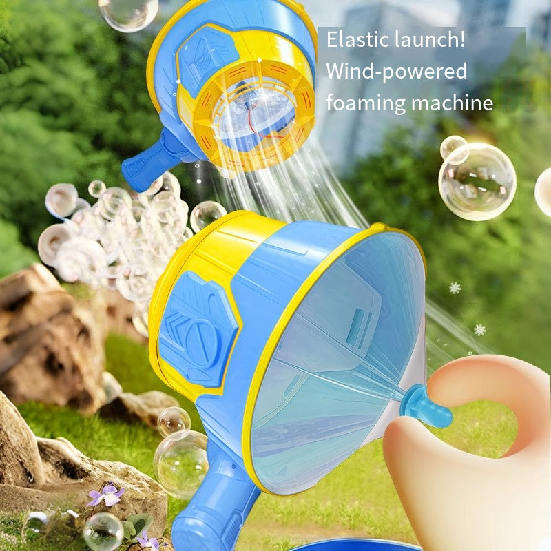 utomatic Bubble Blaster Gun – Wind-Powered, No Spill, Rechargeable Kids Toy
