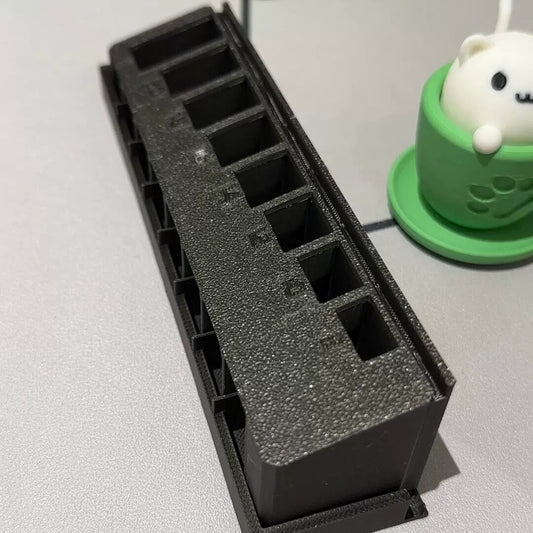 M3 Bolt Sorter, Screw Length Sorter Tray with 7 Measuring Slots, M3 Screw Sort Tray for Precision Organization, Sorting Box Mini Small Parts Hardware Tools Organizer (Black)