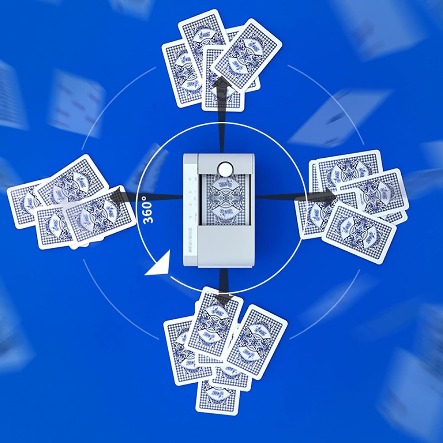 Automatic Cards Dealer, Rotating Card Dealer Machine for 3-8 Persons