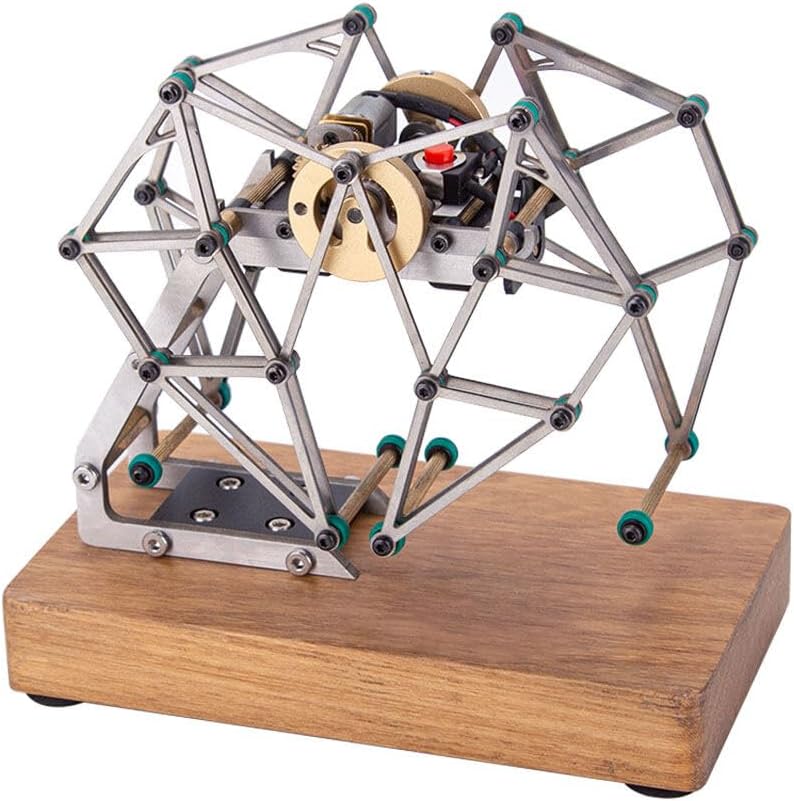 Mini Strandbeest Model That Run, Gear-Driven Walking Model with Base