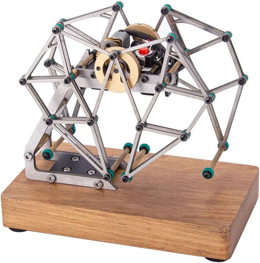 Mini Strandbeest Model That Run, Gear-Driven Walking Model with Base