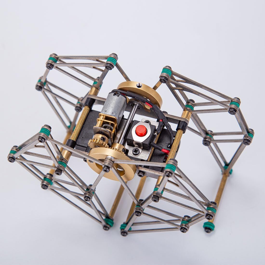 Mini Strandbeest Model That Run, Gear-Driven Walking Model with Base