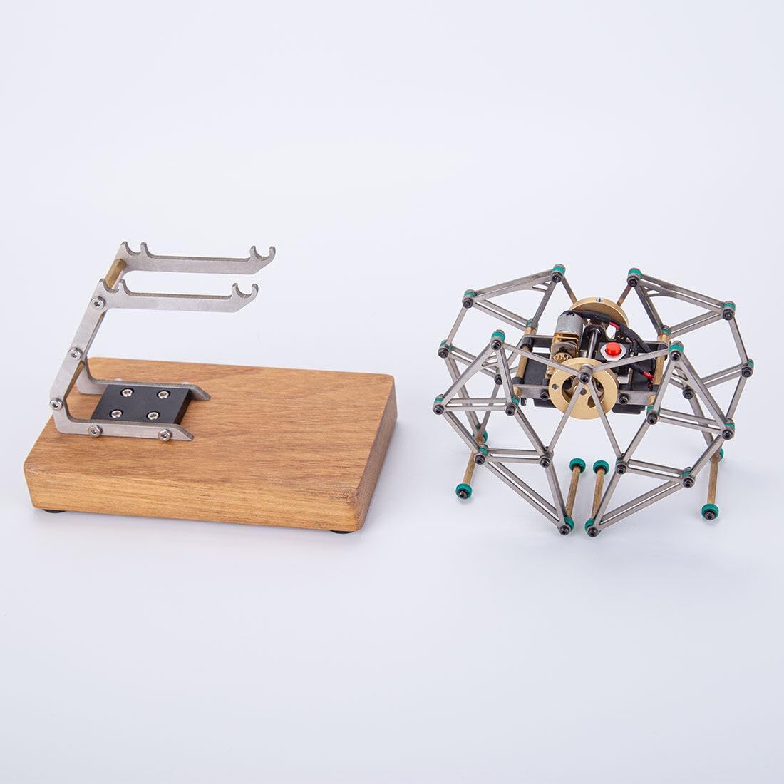 Mini Strandbeest Model That Run, Gear-Driven Walking Model with Base