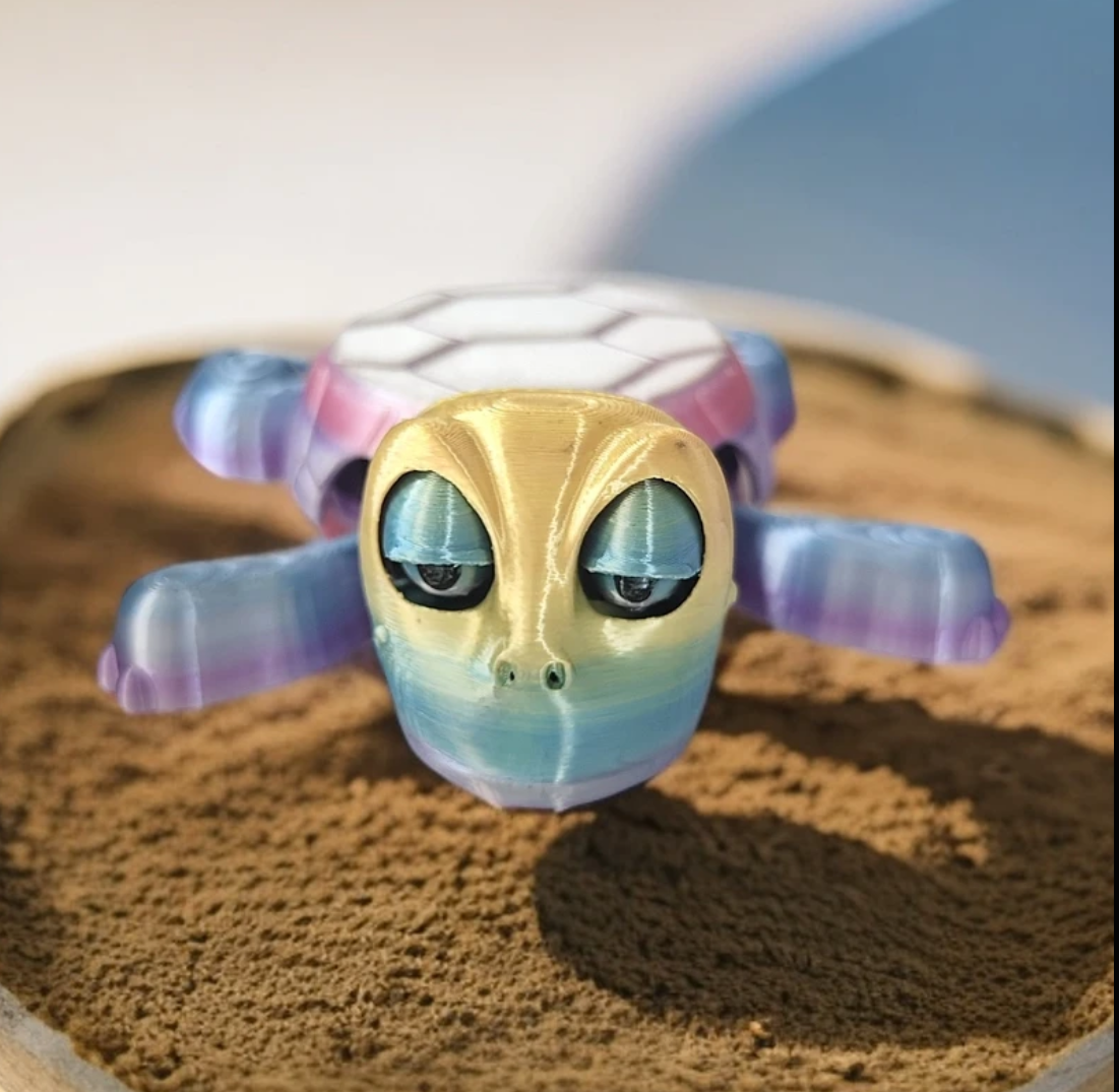 Turtle Coaster with Funny Expression when you put a Glass on His Back