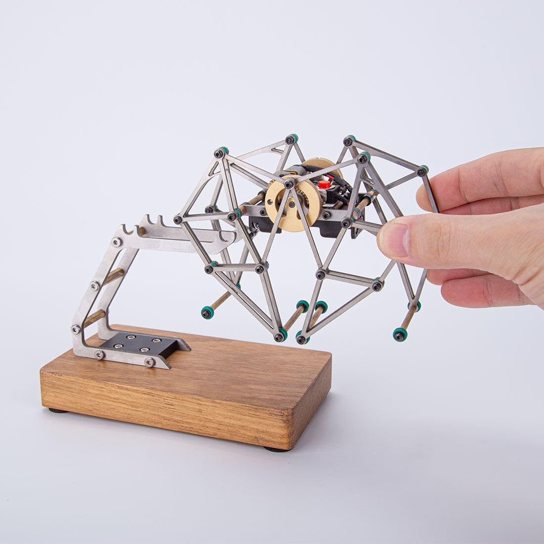 Mini Strandbeest Model That Run, Gear-Driven Walking Model with Base